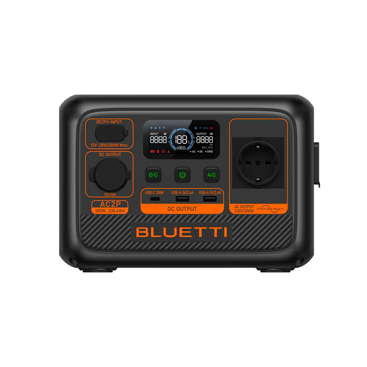 Bluetti AC2P - Pålitlig kraftstation (300W 230,4Wh)