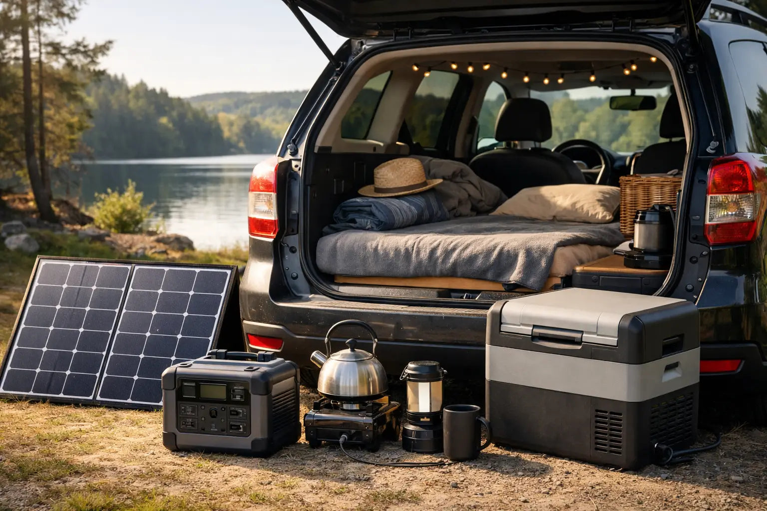 Off-grid setup til weekendture i bilen