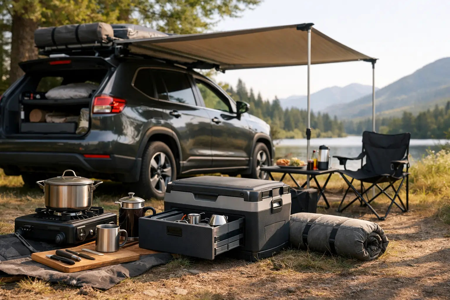 Campingudstyr til bilen, der virker