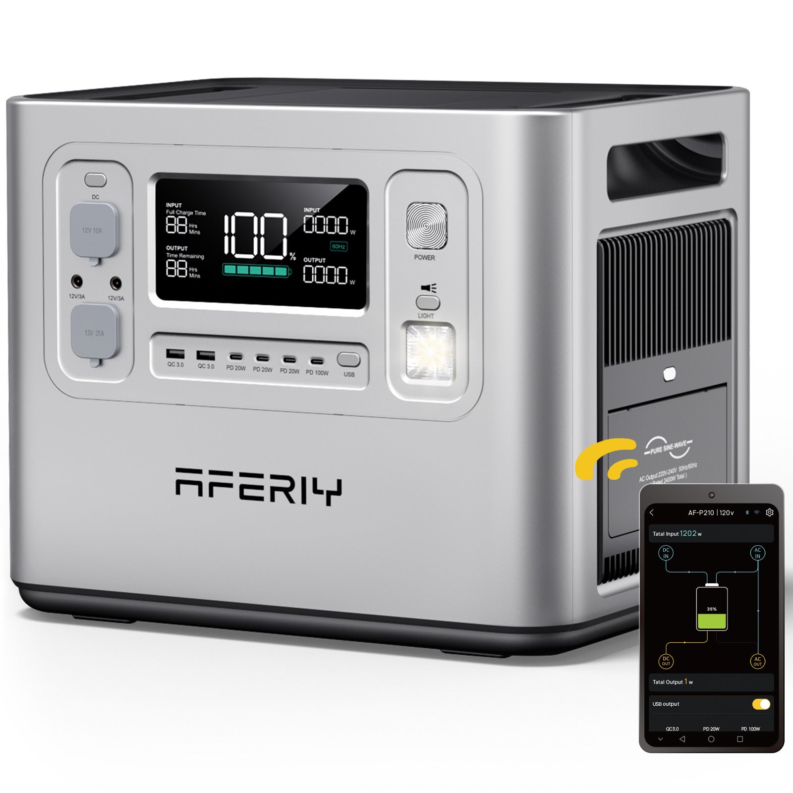 AFERIY P210 Portable Power Station 2400W 2048Wh