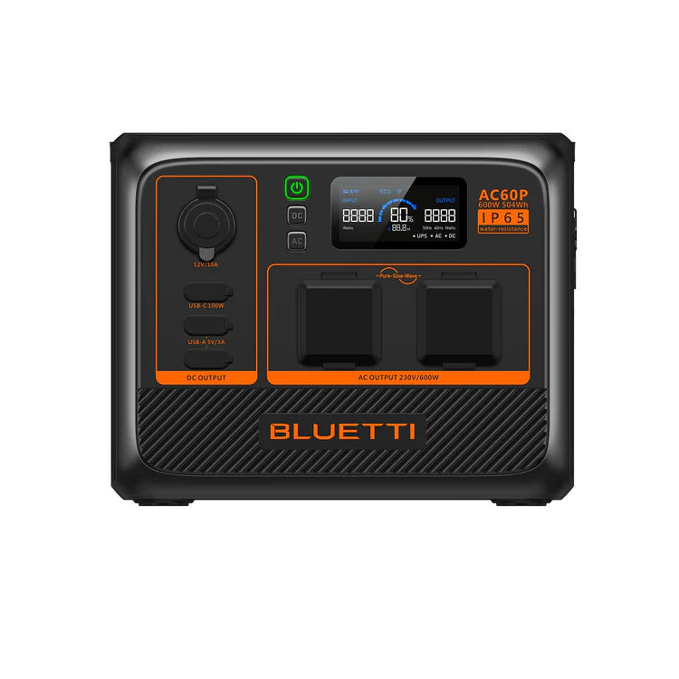 Bluetti AC60P - Pålidelig Power Station (600W | 504Wh)