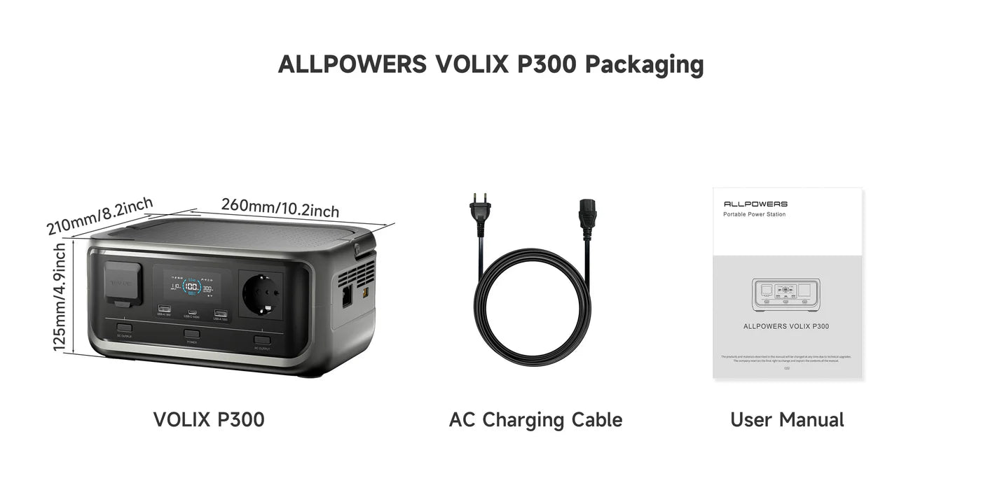 ALLPOWERS VOLIX P300 Power Station 300W 256Wh