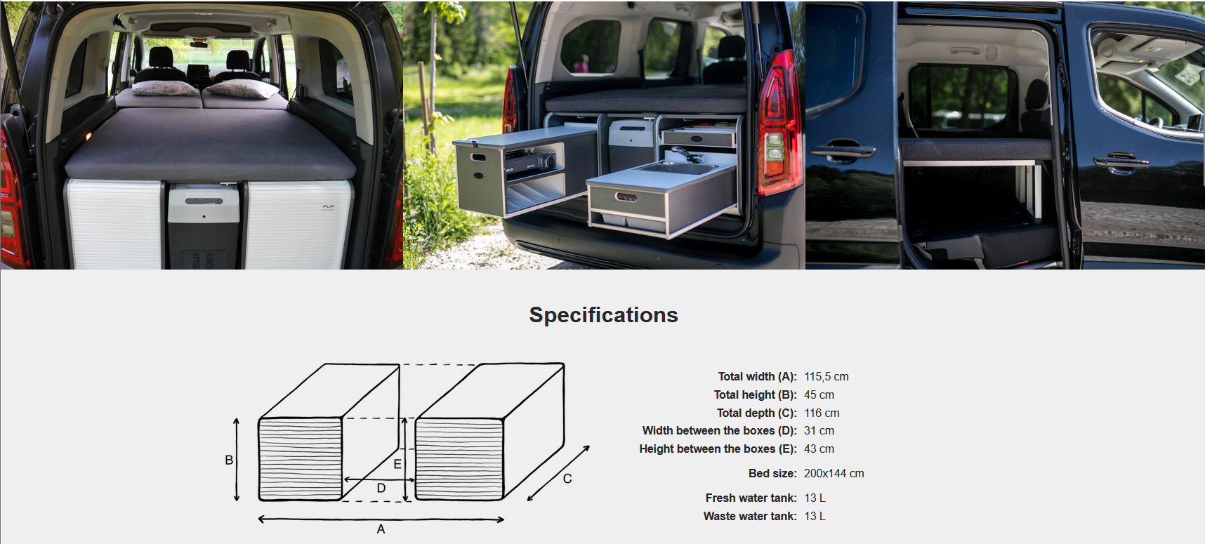 FLIP Camping Box - Lyxig husbilsmodul 