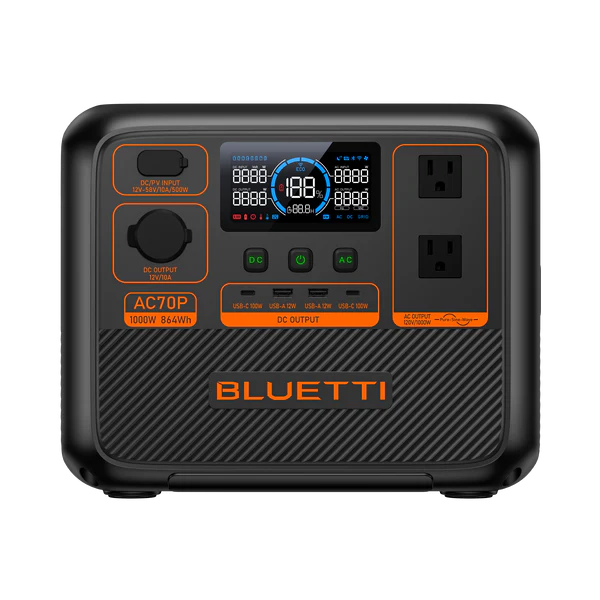 Bluetti AC70P - Pålitlig kraftstation (1000W | 864Wh) 