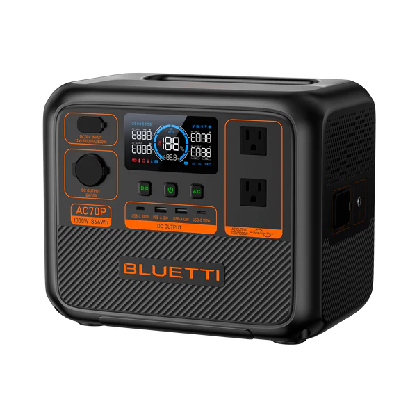Bluetti AC70P - Pålitlig kraftstation (1000W | 864Wh) 