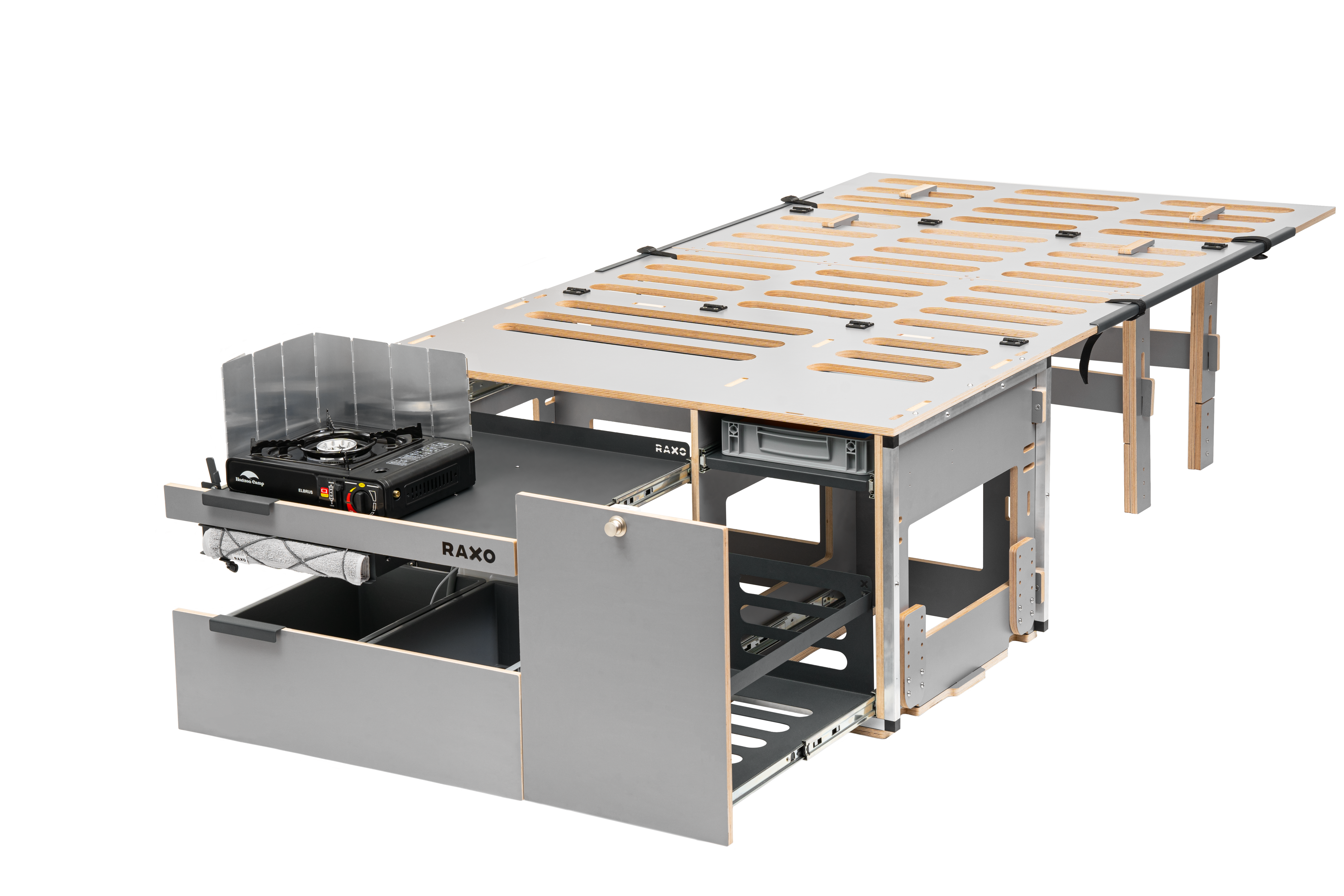 RAXO Base Campervan Modul - Omdan Din Bil til En Komfortabel og Funktionel Campervan