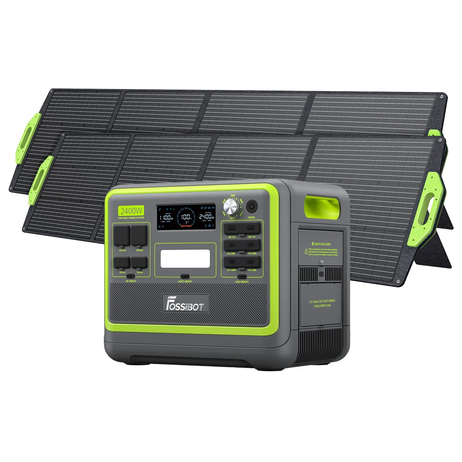 FOSSiBOT F2400 Tragbares Kraftwerk 2.400 W 2.048 Wh