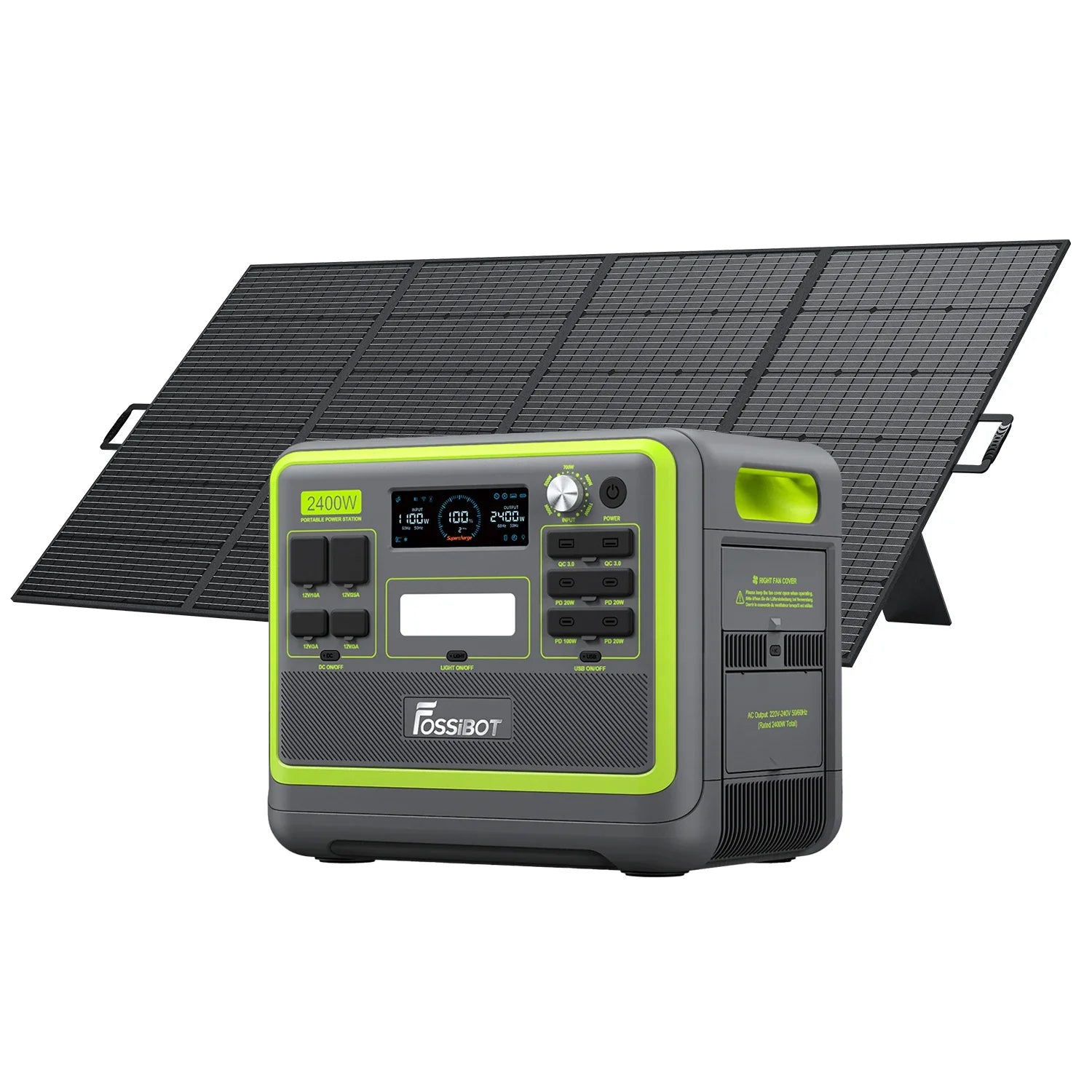 FOSSiBOT F2400 Tragbares Kraftwerk 2.400 W 2.048 Wh