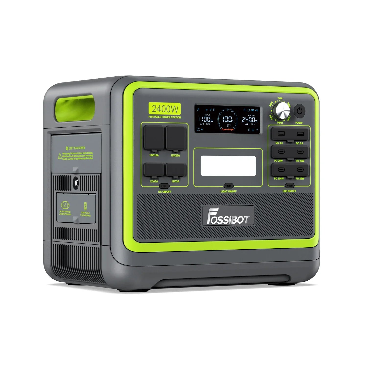 FOSSiBOT F2400 Tragbares Kraftwerk 2.400 W 2.048 Wh