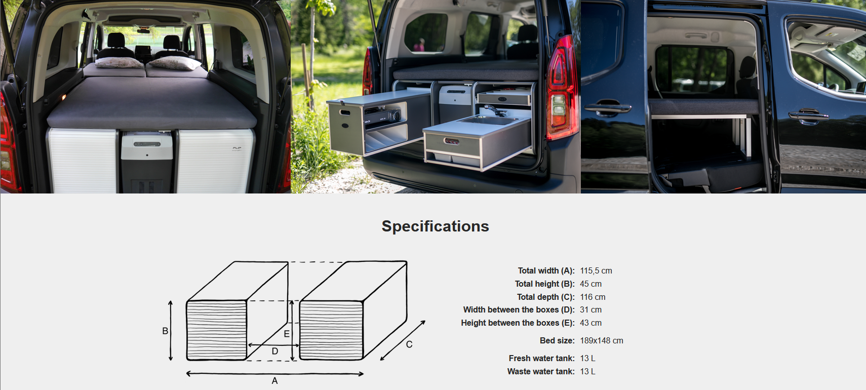 FLIP Camping Box – Luxuriöses Wohnmobil-Modul 
