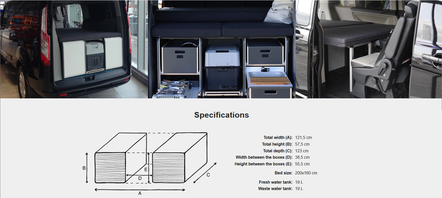 FLIP Camping Box – Luxuriöses Wohnmobil-Modul 
