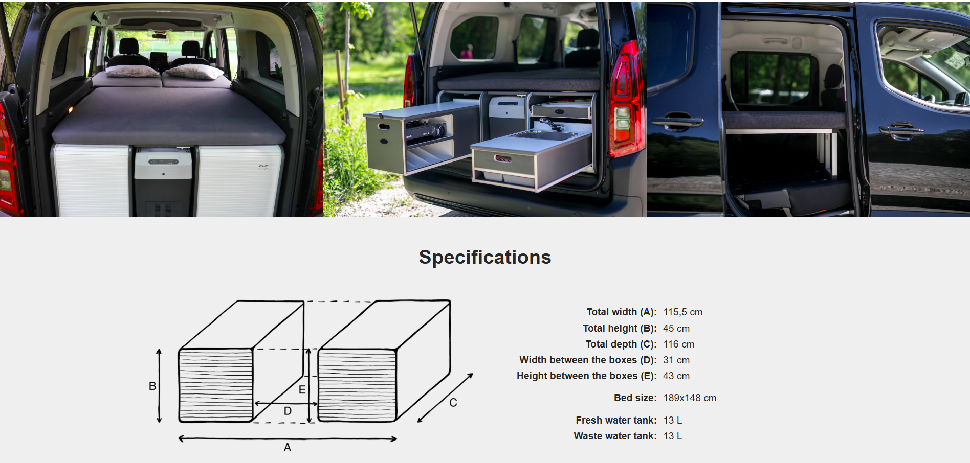 FLIP Camping Box – Luxuriöses Wohnmobil-Modul 