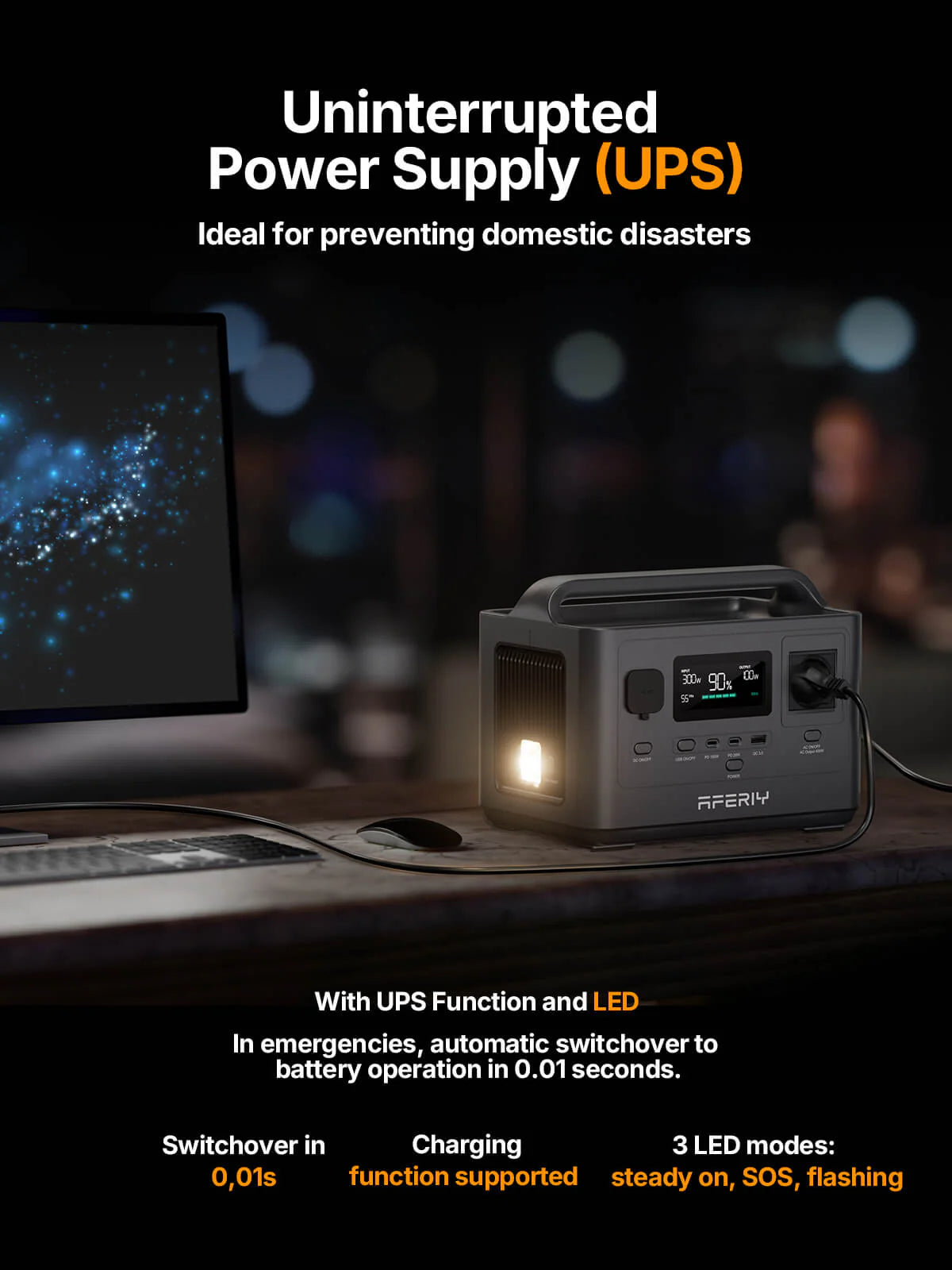 AFERIY P040 Transportabel Power Station 400W 256Wh
