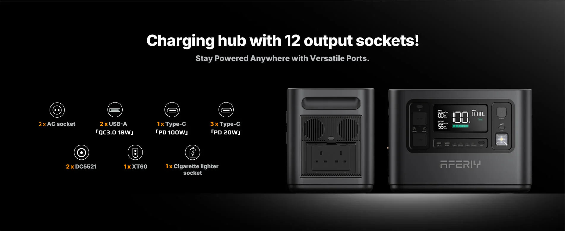 AFERIY P110-E Transportabel Power Station 1200W 1008Wh