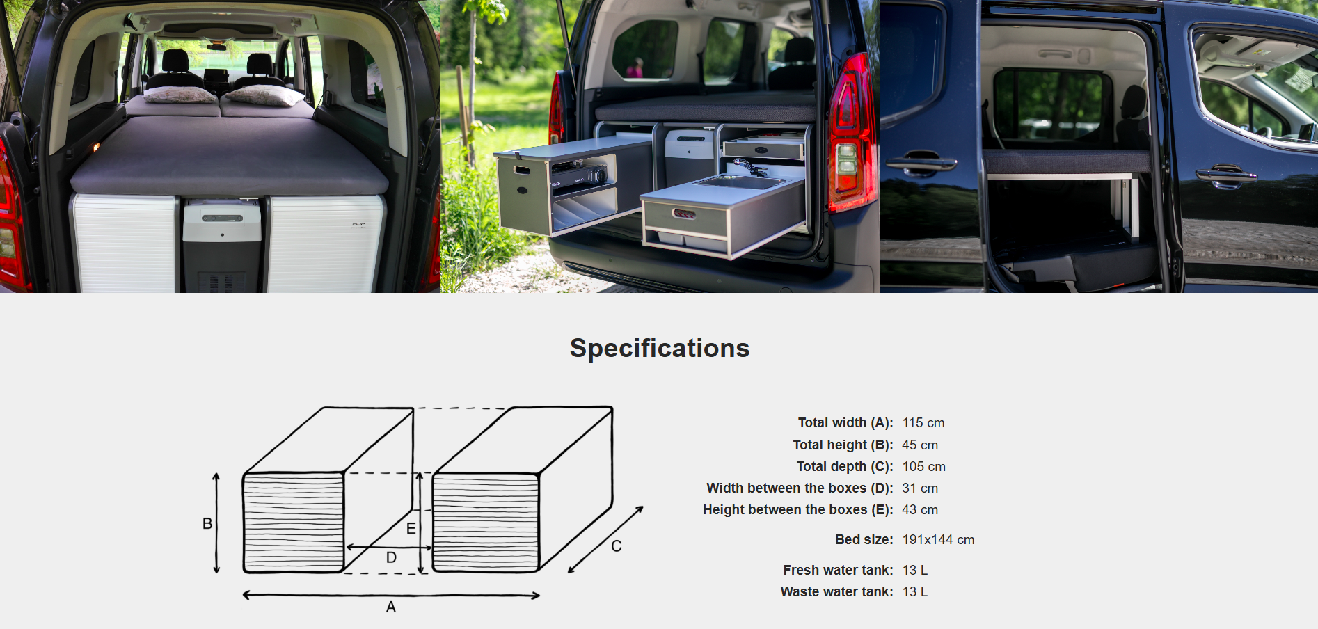 FLIP Camping Box – Luxuriöses Wohnmobil-Modul 