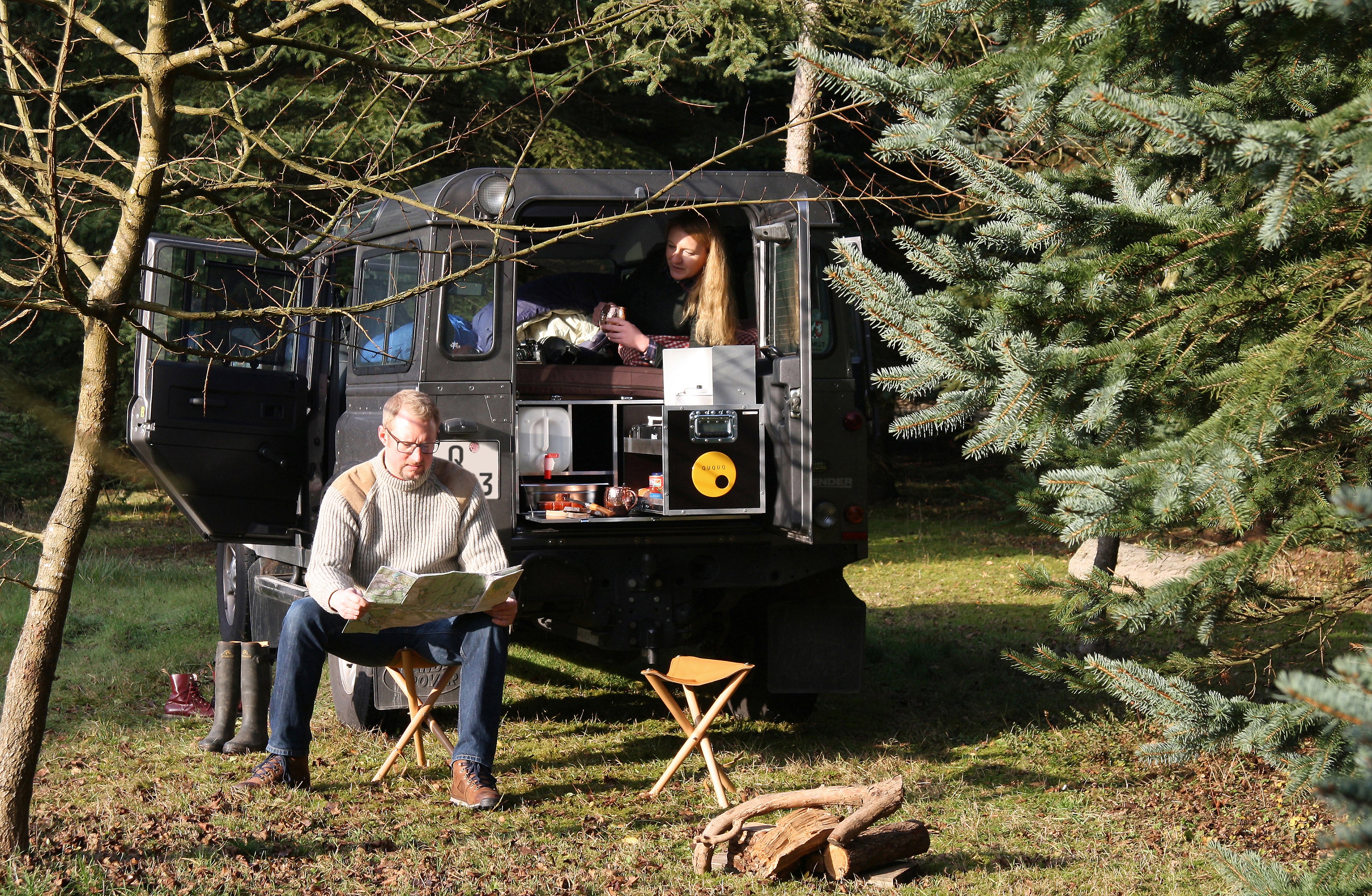 QUQUQ D-Box - Campervan modul til Landrover Defender