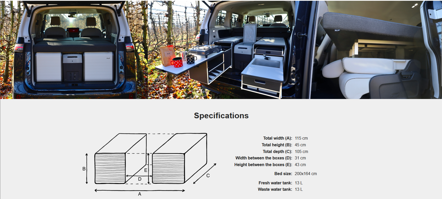 FLIP Camping Box - Lyxig husbilsmodul 