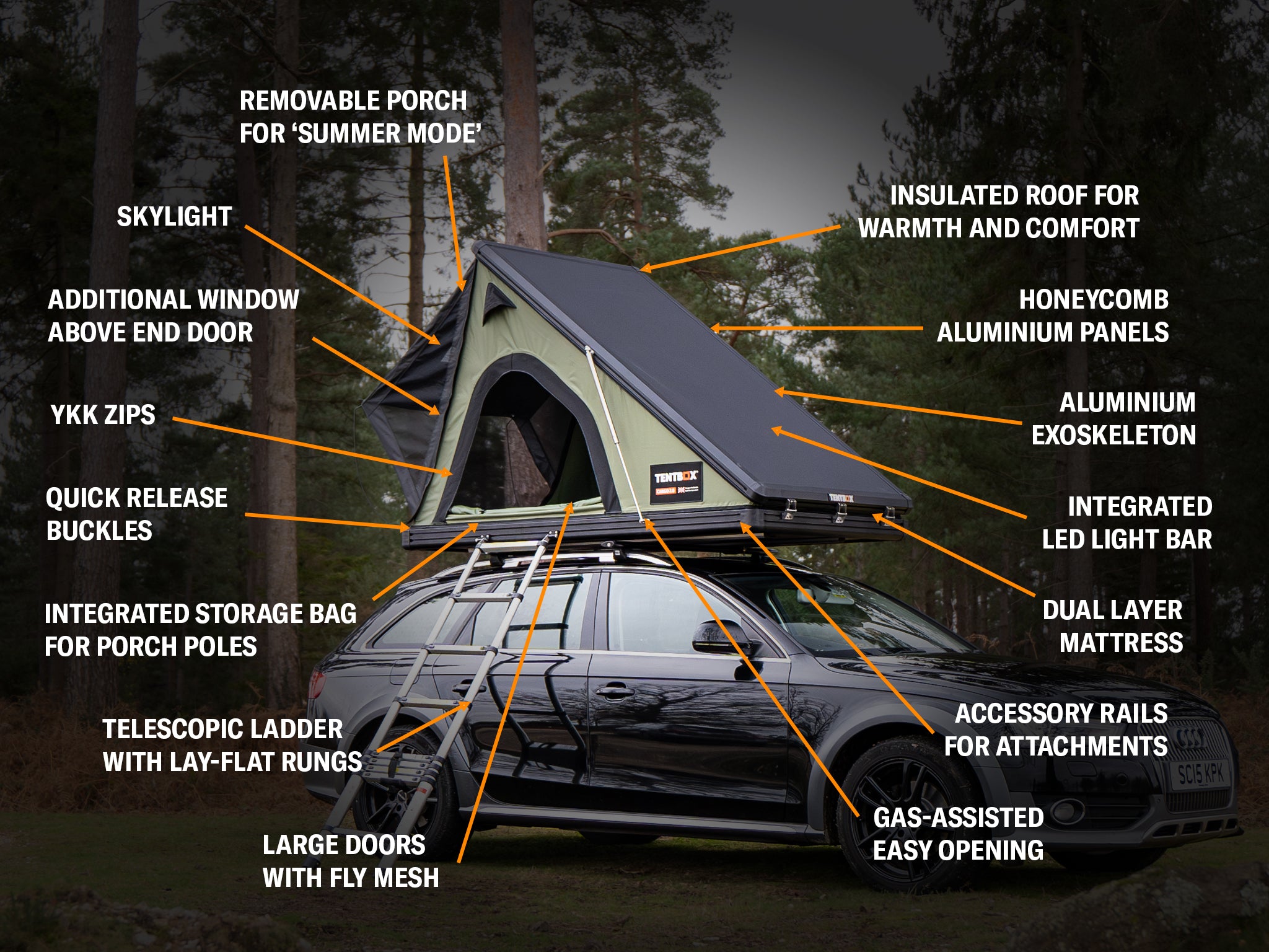 TentBox Cargo 2.0 - Robust and simple roof tent 