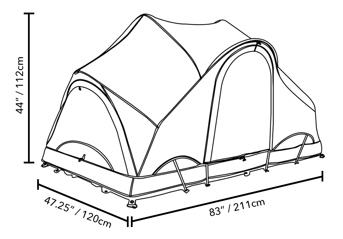 C6 Rev tent - alt-i-én tagtelt pakke