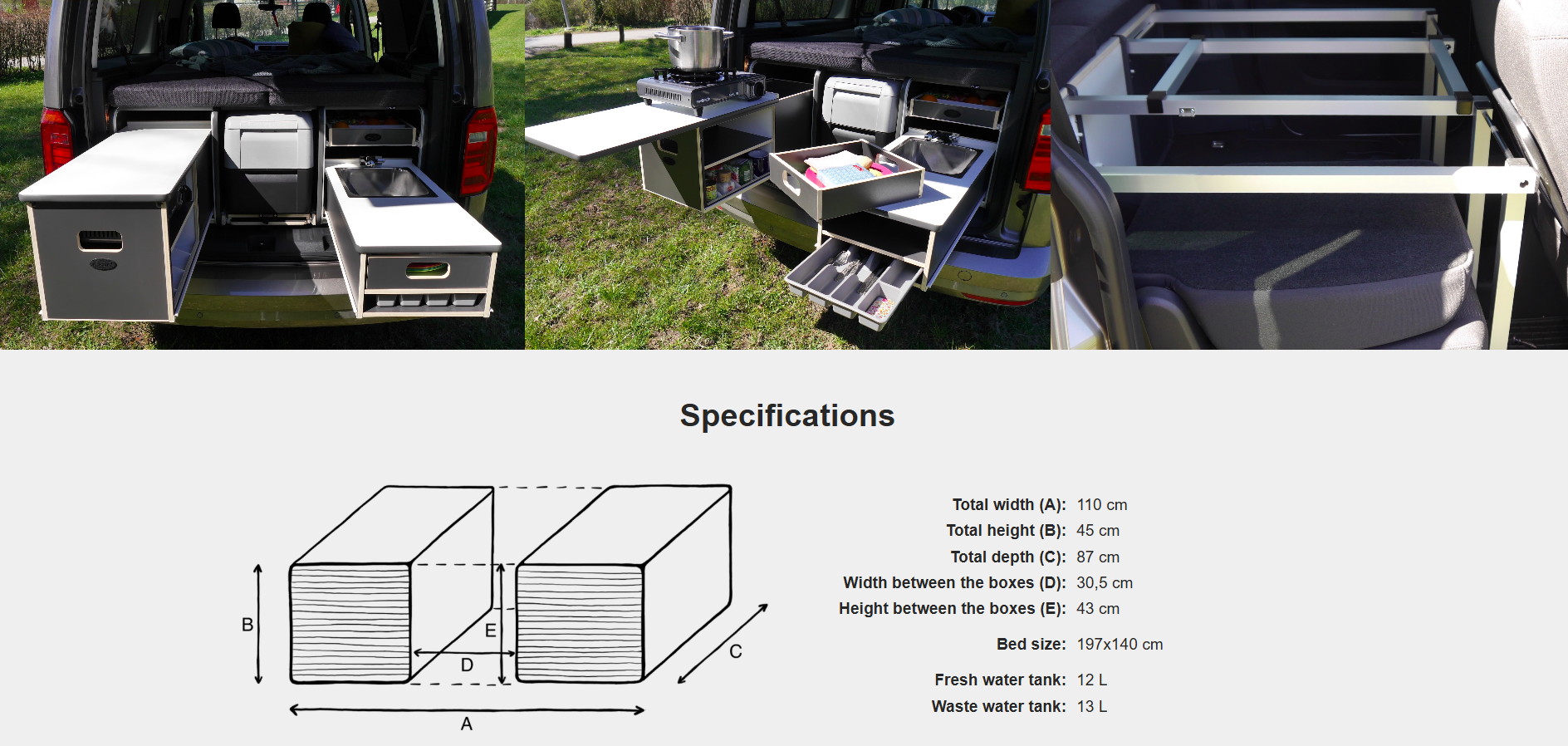 FLIP Camping Box – Luxuriöses Wohnmobil-Modul 