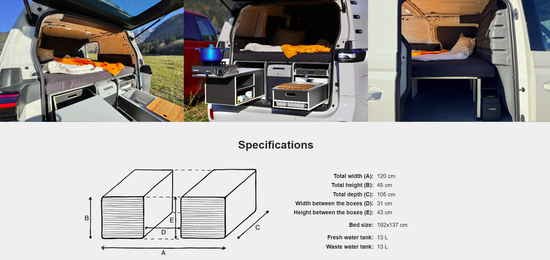 FLIP Camping Box – Luxuriöses Wohnmobil-Modul 