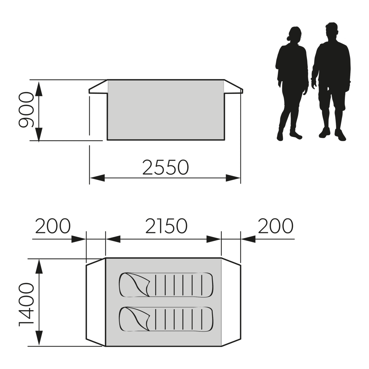 Dometic PICO FTC 2X2 TC - Uppblåsbart Swag-tält 