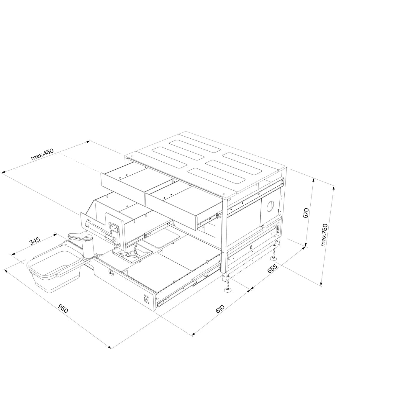 EGOE Nestbox L - Kitchen set