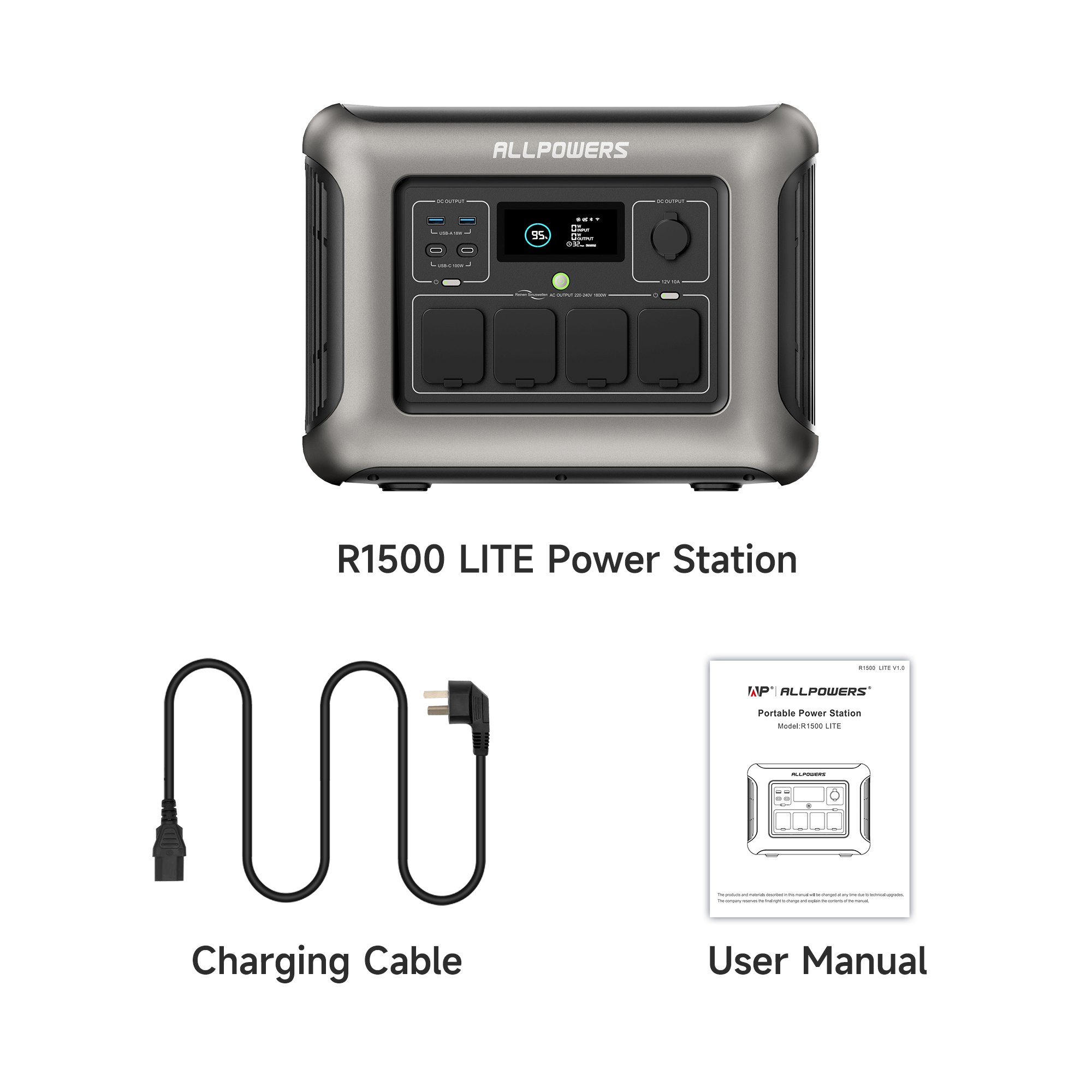 ALLPOWERS R1500 LITE Power Station 1600W 1056Wh