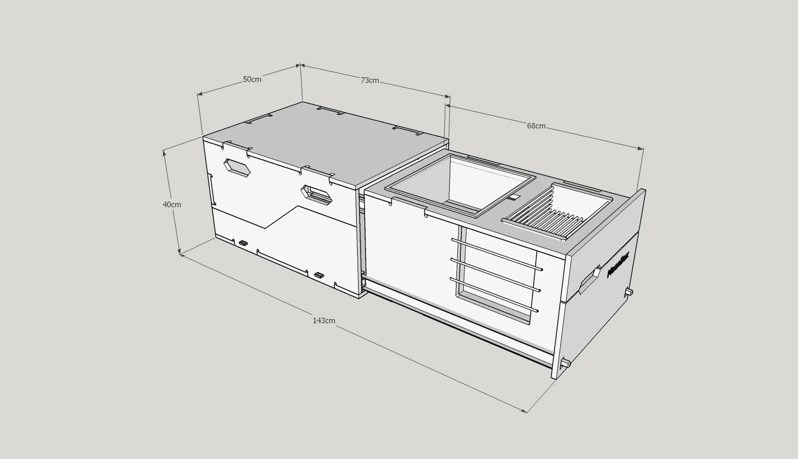 MoonBox KitchenBox – Tragbare Küchenbox 